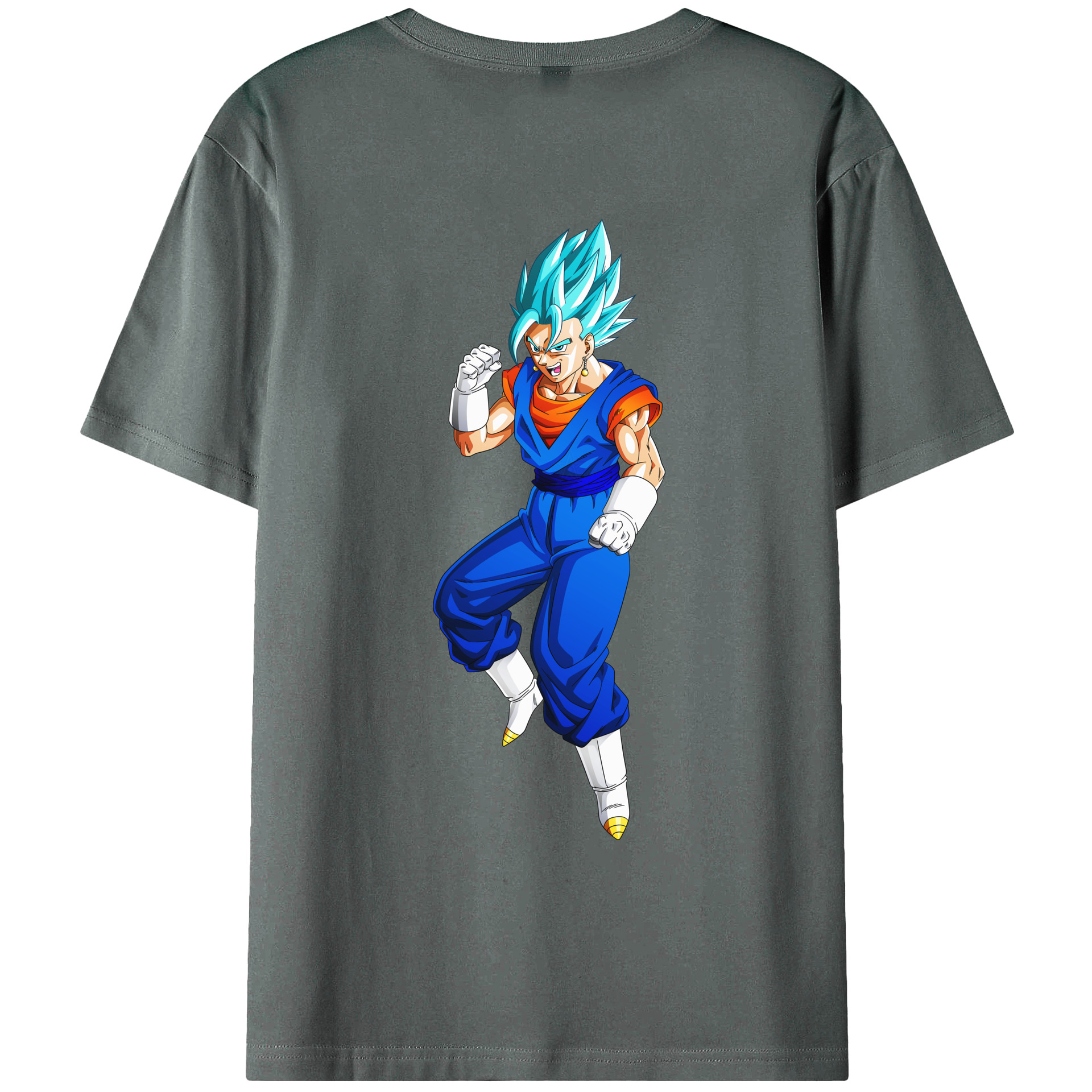（画像用） ドラゴンボール ベジット DRAGON BALL Vegetto 綿100％ メンズ半袖Tシャツ（バックプリント） 通気性